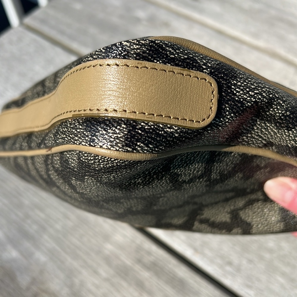 Yves Saint Laurent YSL Black & Gray Giraffe Print Clutch / Makeup Case Vintage - Picture 11 of 14